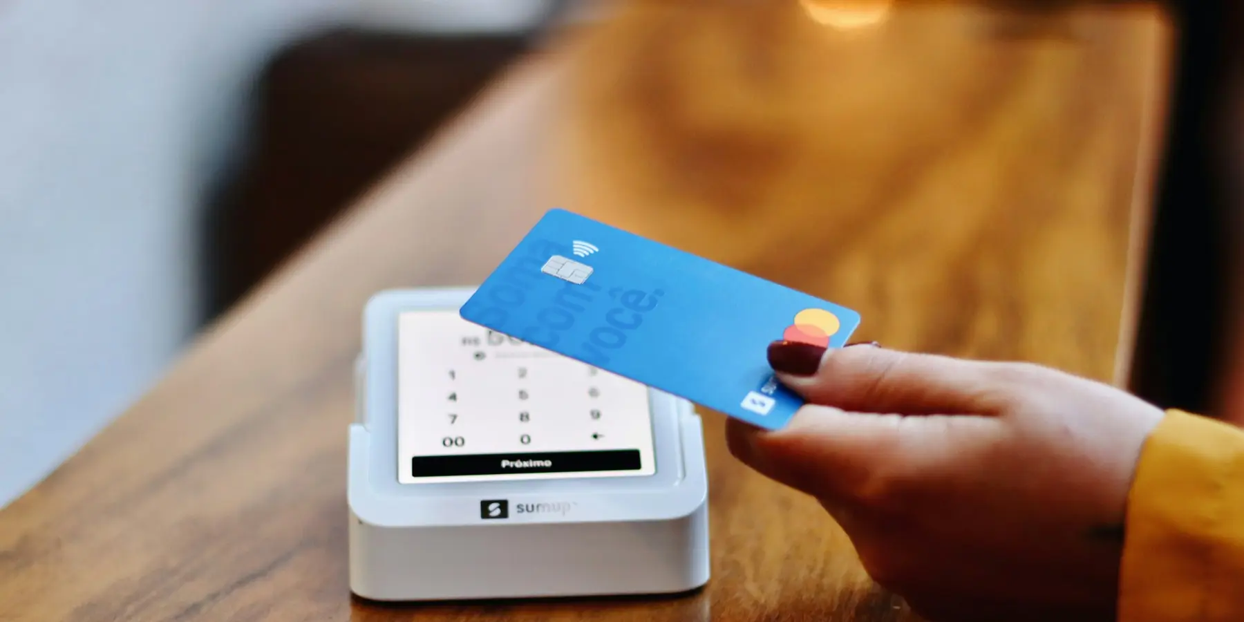 A card going into a card reader