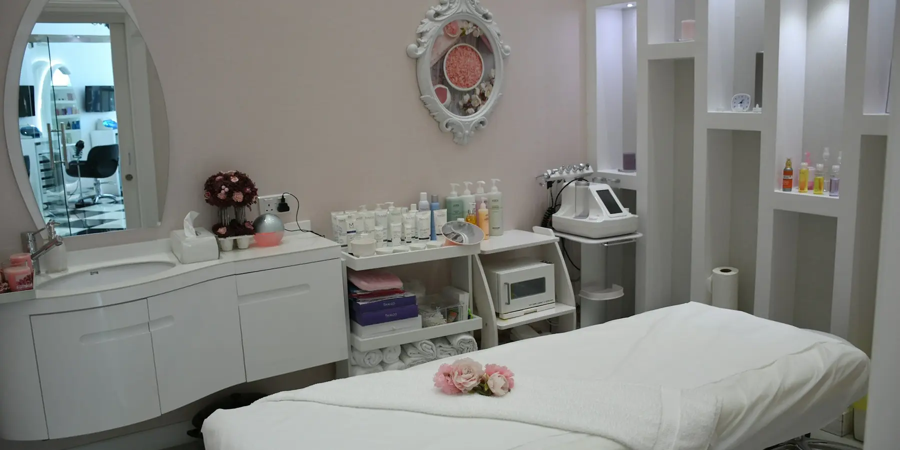 A med spa treatment room